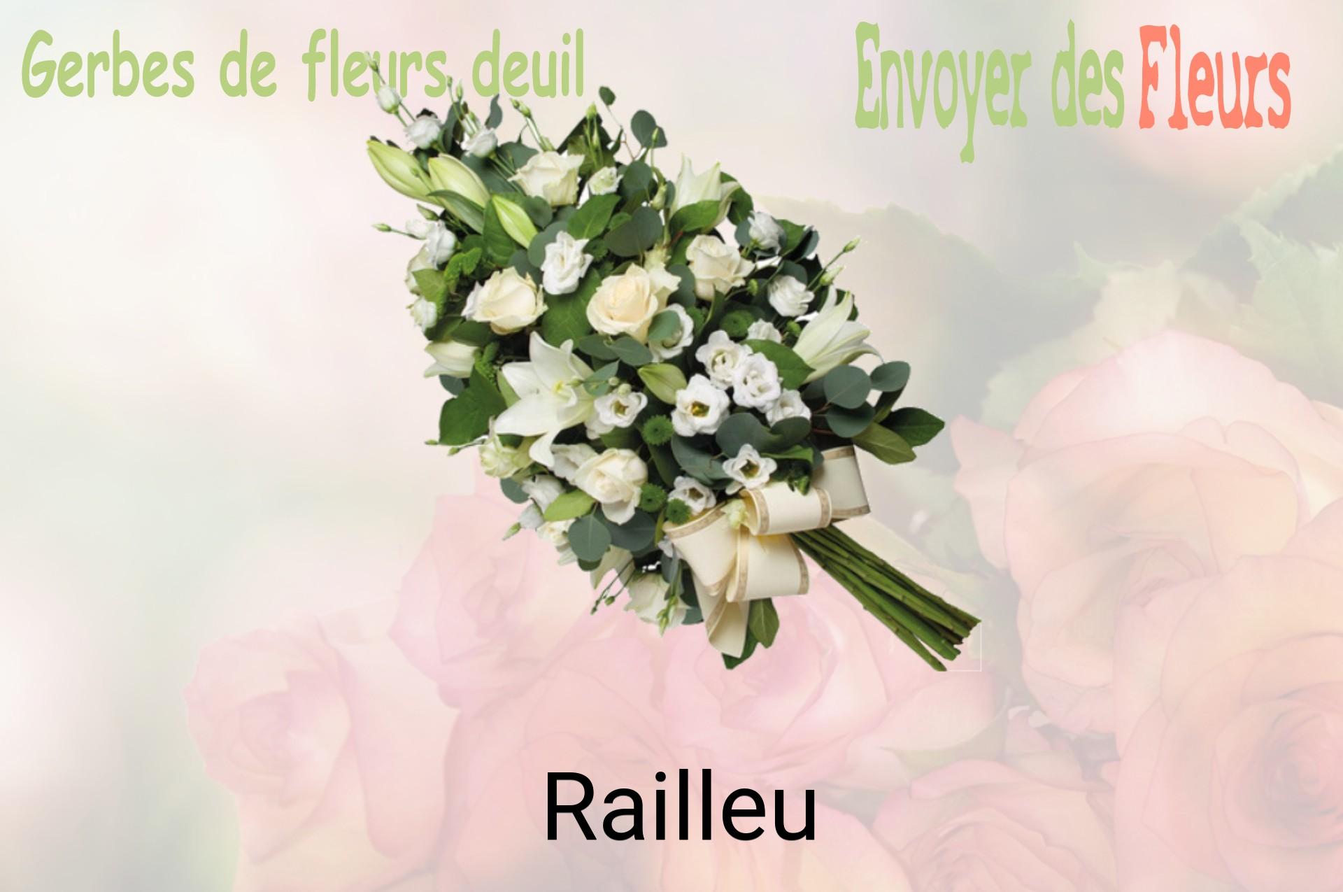Gerbe de fleurs de deuil livrée à Railleu